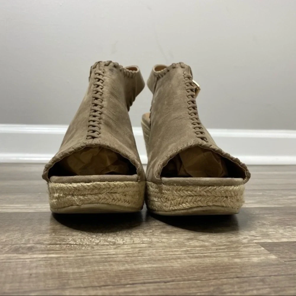 REPORT Espadrille Peep Toe Wedges size 9.5